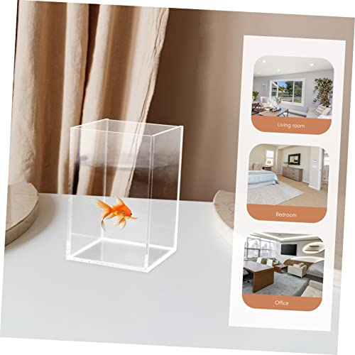 Kichvoe Transparenter Multifunktionaler Aquarium Acryltank Rechteckig Dekorativer Goldfisch und Betta Tank Stilvoller Desktop Wassertank Robustes Material für Büro und Pflegeleicht Kichvoe Transparenter Multifunktionaler Aquarium Acryltank Rechteckig Dekorativer Goldfisch und Betta Tank Stilvoller Desktop Wassertank Robustes Material für Büro und Pflegeleicht von Kichvoe