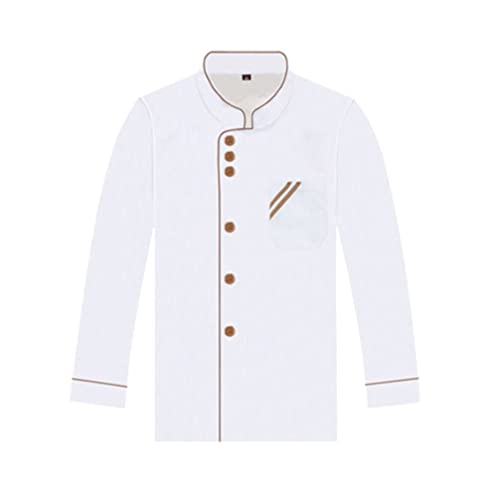 Kichvoe Weißer Overall Uniform Unisex Kochmantel Ärmel Küche Koch Herrenuniform Kochjacke Kochuniform Kochkleidung Für Restaurant Hotel Weiß XXL Catering-Jacken Arbeitsoveralls von Kichvoe