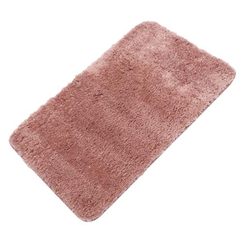 Kichvoe rutschfeste Badematte Flauschiger Badteppich mit Hoher Wasseraufnahme Dekorativer Waschbarer Duschvorleger für Badezimmer und Wc Sicherer Weicher Teppich in Zartem Rosa von Kichvoe