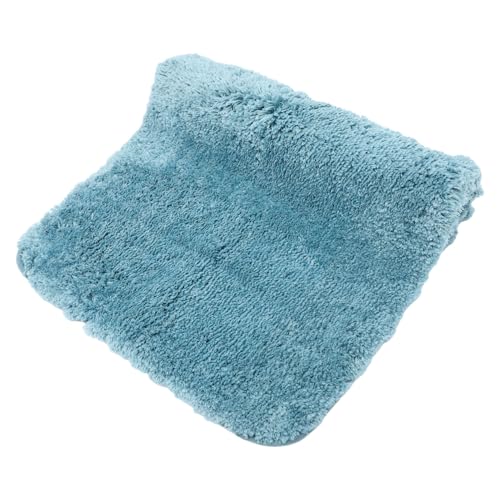 Kichvoe rutschfeste Saugfähige Badematte aus Plüschmikrofaser Weicher Badteppich für Badezimmer und Schlafzimmer Waschbarer Bodenmatte für Wc und Eingang Blau von Kichvoe