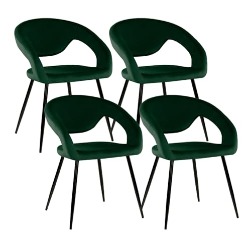 Kick Collection 4er Set Esszimmerstühl Lenn Velvet - Samt - Dunkelgrün - Modern und Hochwertig - Samtstoff und Metall - Erhältlich in vielen Farben Kick Collection 4er Set Esszimmerstühl Lenn Velvet - Samt - Dunkelgrün - Modern und Hochwertig - Samtstoff und Metall - Erhältlich in vielen Farben von Kick Collection