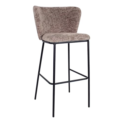 Kick Collection Barhocker BO - Taupe - Modern und Hochwertig - Chenille stof en Metall - Erhältlich in vielen Farben von Kick Collection