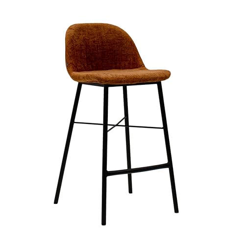 Kick Collection Barhocker Joel - Terra - Modern und Hochwertig - Strukturierter Stoff en Metall - Erhältlich in vielen Farben von Kick Collection
