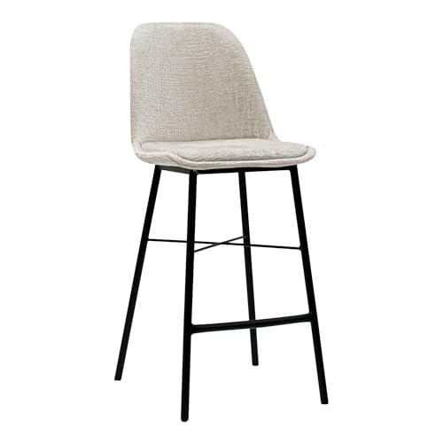 Kick Collection Barhocker Lara - Champagner - Modern und Hochwertig - Strukturierter Stoff en Metall - Erhältlich in vielen Farben von Kick Collection
