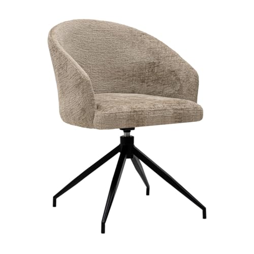 Kick Collection Drehstuhl Merle - Beige - Modern und Hochwertig - Strukturierter Stoff en Metall - Erhältlich in vielen Farben von Kick Collection