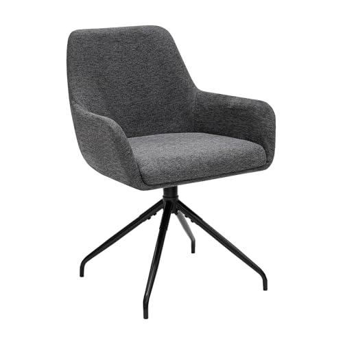 Kick Collection Drehstuhl Miko - Dunkelgrau - Modern und Hochwertig - Strukturierter Stoff en Metall - Erhältlich in vielen Farben von Kick Collection