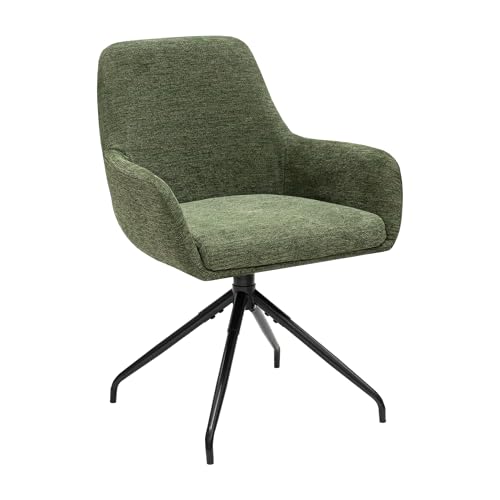 Kick Collection Drehstuhl Miko - Dunkelgrün - Modern und Hochwertig - Strukturierter Stoff en Metall - Erhältlich in vielen Farben von Kick Collection