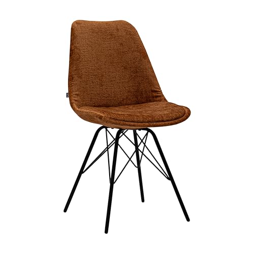 Kick Collection Esszimmerstühl Bren - Terra - Modern und Hochwertig - Strukturierter Stoff en Metall - Erhältlich in vielen Farben von Kick Collection