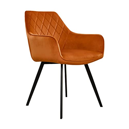Kick Collection Esszimmerstühl Karl Velvet - Samt - Orange - Modern und Hochwertig - Samt und Metall - Erhältlich in vielen Farben von Kick Collection
