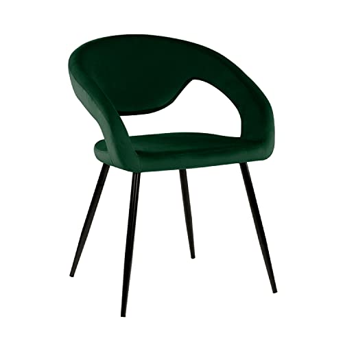 Kick Collection Esszimmerstühl Lenn Velvet - Samt - Dunkelgrün - Modern und Hochwertig - Samtstoff und Metall - Erhältlich in vielen Farben von Kick Collection