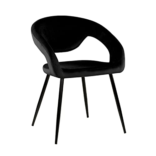 Kick Collection Esszimmerstühl Lenn Velvet - Samt - Schwarz - Modern und Hochwertig - Samtstoff und Metall - Erhältlich in vielen Farben von Kick Collection
