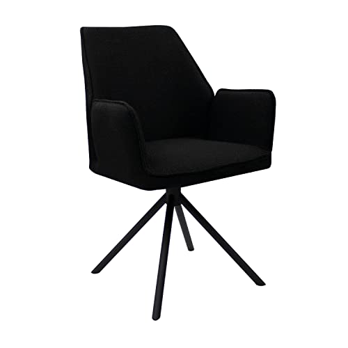 Kick Collection Esszimmerstühl Lex - Schwarz - Modern und Hochwertig - Strukturierter Stoff en Metall - Erhältlich in vielen Farben von Kick Collection