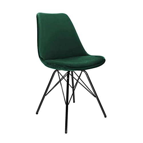 Kick Collection Esszimmerstühl Velvet - Samt - Dunkelgrün - Modern und Hochwertig - Samtstoff und Metall - Erhältlich in vielen Farben von Kick Collection