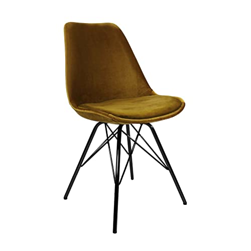 Kick Collection Esszimmerstühl Velvet - Samt - Gold - Modern und Hochwertig - Samtstoff und Metall - Erhältlich in vielen Farben von Kick Collection