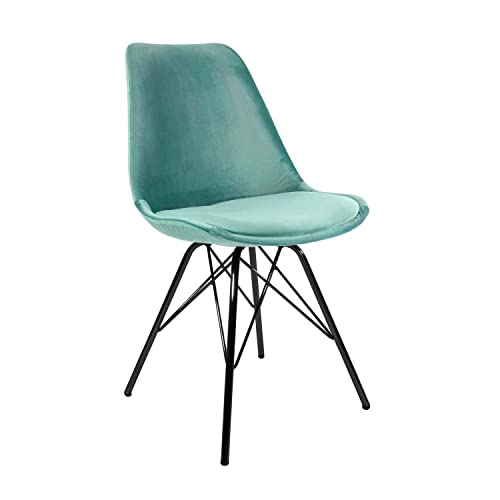 Kick Collection Esszimmerstühl Velvet - Samt - Minzgrün - Modern und Hochwertig - Samtstoff und Metall - Erhältlich in vielen Farben von Kick Collection