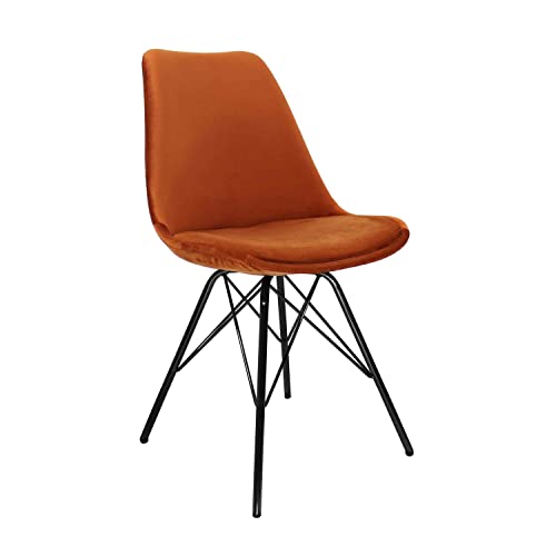 Kick Collection Esszimmerstühl Velvet - Samt - Orange - Modern und Hochwertig - Samtstoff und Metall - Erhältlich in vielen Farben von Kick Collection