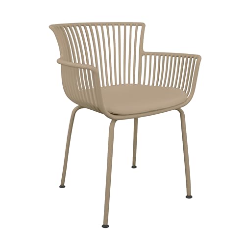 Kick Collection Gartenstuhl Otis - Beige - Modern und Hochwertig - Kunststof, gecoat Metall en Pu-Leder - Erhältlich in vielen Farben von Kick Collection