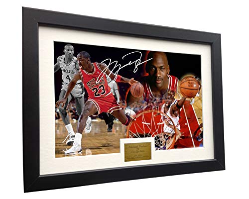 Michael Jordan Fotorahmen mit Autogramm, 30,5 x 20,3 cm, Motiv Jordan Celebration Chicago Bulls, A4 von Kicks