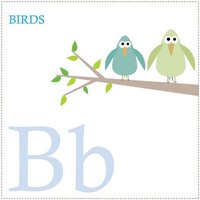 B Ist Für Vögel - Alphabet Drucken von KidODesignStudio