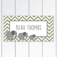 Elephant-Bedroom-Décor-Elephant-Chevron-Pattern-Door-Sign-Salbei Grün-Weißen Personalisierte Namen Elephant-Bedroom-Décor-Elephant-Chevron-Pattern-Door-Sign-Salbei Grün-Weißen Personalisierte Namen von KidODesignStudio