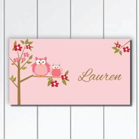 Eule Liebe Mädchen Schlafzimmer Und Kinderzimmer Kinder Babyzimmer Türschild Wandkunst von KidODesignStudio