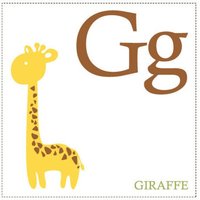 G Steht Für Girrafe - Alphabet Drucken von KidODesignStudio