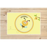 Kids-Personalized-Placemat-Personalized-Bee-Placemat A Personalisiert-Kinder Geschenkidee von KidODesignStudio