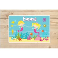 Kids-Personalized-PlacematMermaid-Kids-Placemats.-A-Personalised-Children's-Gift-Idea-Placemat-For-Girls von KidODesignStudio