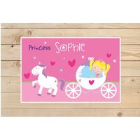 Kinder-Personalisiert-Tischset-Personalisierte Prinzessin Tischset-Tischset-Für Mädchen von KidODesignStudio