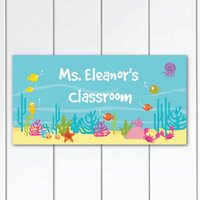 Ozean-Themen-Lehrer-Klassenzimmer-Türschild-Sea-Tiere-Lehrer-Geschenk von KidODesignStudio