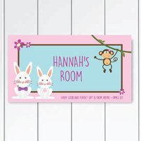 Türschild Kaninchen Schlafzimmer Wandkunst - Jedes Gute Und Perfekte Geschenk Ist Von Oben von KidODesignStudio