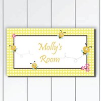 Türschild Ziemlich Kleine Hummel Schlafzimmer Wandkunst von KidODesignStudio