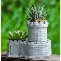 Schloss Blumentopf | Zahnbürstenhalter Stiftehalter Kaktus Übertopf Feengarten Süßer von Kidd3D