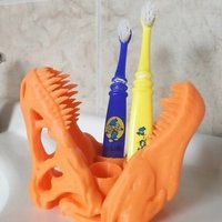 T-Rex Zahnbürstenhalter | Tyrannosaurus Rex Dinosaurier Badezimmer T Rex T-Rex Jungenbad Kindertoilette von Kidd3D