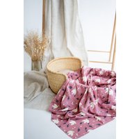 Baby Musselin Swaddle Decke Bio Bambus Wrap 120x120cm von KiddieWiddie