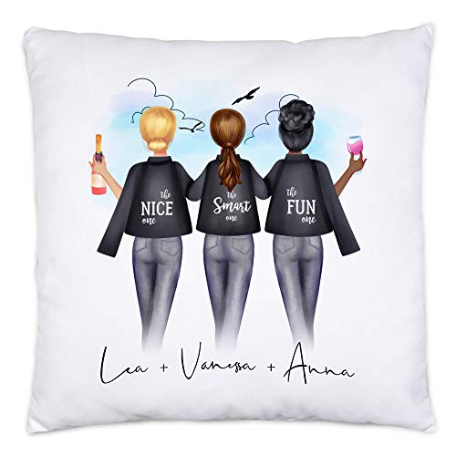 Kiddle-Design 3 Beste Freundinnen Kissen | 40x40cm inkl. Füllung Personalisiert Name DREI Beste Freundin Geschenk Freundinnengeschenk Kiddle-Design 3 Beste Freundinnen Kissen | 40x40cm inkl. Füllung Personalisiert Name DREI Beste Freundin Geschenk Freundinnengeschenk von Kiddle-Design