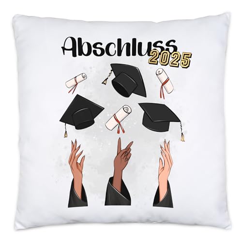 Kiddle-Design Bachelor Master Abitur 2025 Tasse Kissen Abschluss Personalisiert Geschenk Name Absolvent Doktor Dr Schulabschluss Abi von Kiddle-Design