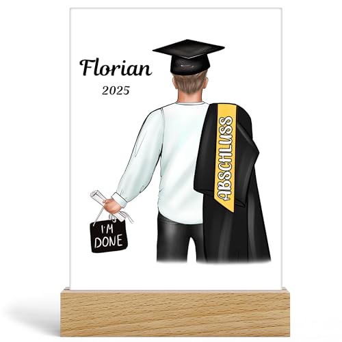 Kiddle-Design Bachelor Master Abitur 2025 Abschluss Geschenk Personalisiert Name Absolvent Glückwunschgeschenk Doktor Abi, Acrylglas inkl. Holzfuß 20x13cm Kiddle-Design Bachelor Master Abitur 2025 Abschluss Geschenk Personalisiert Name Absolvent Glückwunschgeschenk Doktor Abi, Acrylglas inkl. Holzfuß 20x13cm von Kiddle-Design