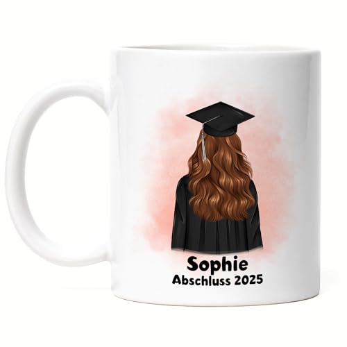 Kiddle-Design Bachelor Master Abitur 2025 Tasse Abschluss Geschenk Personalisiert Name Dr Doktor Absolventin Damen Frauen Schulabschluss Abi von Kiddle-Design