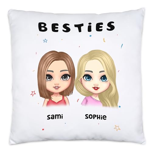 Kiddle-Design Beste Freundin Kissen Freundschaftsgeschenk personalisiertes Geschenk BFF Best Friends Schwester mit Namen Geburtstag Weihnachten von Kiddle-Design