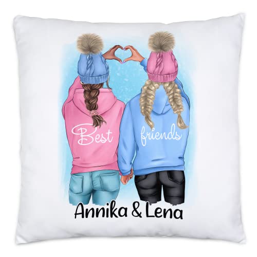Kiddle-Design Beste Freundinnen Kissen inkl. Füllung 40x40cm | Weihnachten Personalisiert Freundin Schwester Name Geschenk Winter Xmas Freundinnengeschenk Kiddle-Design Beste Freundinnen Kissen inkl. Füllung 40x40cm | Weihnachten Personalisiert Freundin Schwester Name Geschenk Winter Xmas Freundinnengeschenk von Kiddle-Design