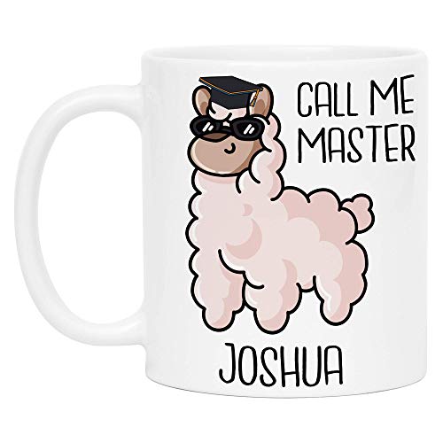 Kiddle-Design Call me Master Alpaka Tasse Geschenk mit Name Frauen Männer Personalisierte Master-Abschluss Kaffeetasse von Kiddle-Design