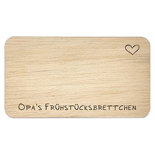 Kiddle-Design Frühstücksbrett Opa Holz Gravur Opas Frühstücksbrettchen Holzbrett Opi Brett Brettchen Schneidebrett Opa Geschenkidee von Kiddle-Design