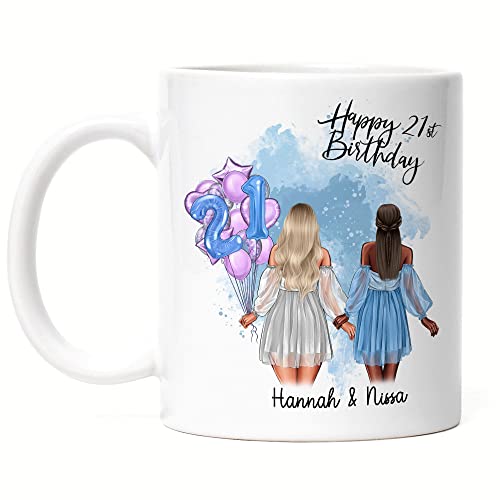 Kiddle-Design Geburtstag Mädchen Frau Tasse Personalisiert Geburtstagsgeschenk für Mädchen Frauen mit Namen Deko Geschenke zum 18 20 30 Geburtstag Frau von Kiddle-Design