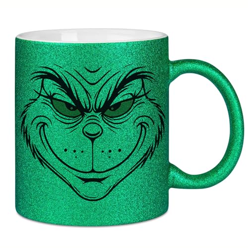 Kiddle-Design Grinch Tasse Glitzer Grün Anti Weihnachten Weihnachtstasse Lustig Personalisiert Weihnachten Nikolaus Wichtelgeschenk Kiddle-Design Grinch Tasse Glitzer Grün Anti Weihnachten Weihnachtstasse Lustig Personalisiert Weihnachten Nikolaus Wichtelgeschenk von Kiddle-Design