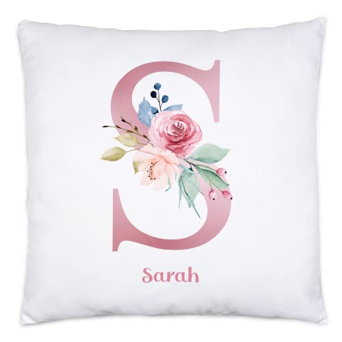 Kiddle-Design Kissen mit Name & Buchstabe Personalisiert | 40x40cm inkl. Füllung | Buchstabenkissen Namenskissen Anfangsbuchstabe Monogramm Initiale von Kiddle-Design