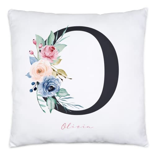 Kiddle-Design Kissen mit Name & Buchstabe Personalisiert | 40x40cm inkl. Füllung | Namenskissen Buchstabenkissen Anfangsbuchstabe Monogramm Initiale von Kiddle-Design