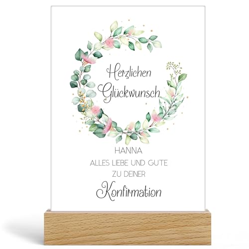 Kiddle-Design Konfirmation Mädchen Konfirmationsgeschenk Personalisiert Geldgeschenk Sprüche Gratulation zur Konfirmation, Acrylglas inkl. Holzfuß 20x13cm Kiddle-Design Konfirmation Mädchen Konfirmationsgeschenk Personalisiert Geldgeschenk Sprüche Gratulation zur Konfirmation, Acrylglas inkl. Holzfuß 20x13cm von Kiddle-Design