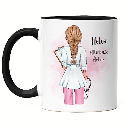 Kiddle-Design Krankenschwester Tasse Schwarz Personalisiert Ärztin Pflegekraft Pflegerin Heldin Kollegin Freundin mit Name & Spruch MFA Kiddle-Design Krankenschwester Tasse Schwarz Personalisiert Ärztin Pflegekraft Pflegerin Heldin Kollegin Freundin mit Name & Spruch MFA von Kiddle-Design