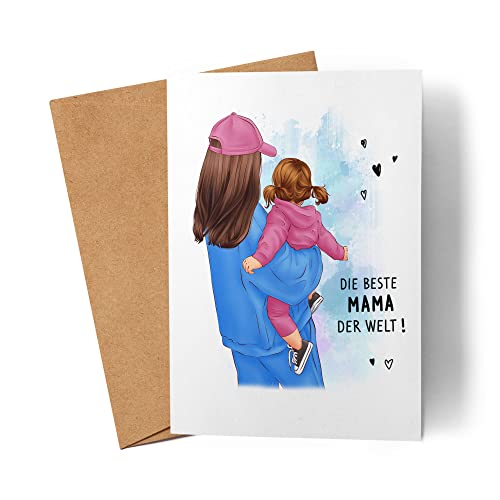 Kiddle-Design Mutter Kind Karte Muttertagskarte Personalisiert mit Namen Mama Kinder Tochter Töchter Baby Geschenk für Mütter Kiddle-Design Mutter Kind Karte Muttertagskarte Personalisiert mit Namen Mama Kinder Tochter Töchter Baby Geschenk für Mütter von Kiddle-Design